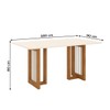 Mesa de Madeira Yara Nature/Off White Sc80 - Henn