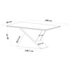 Mesa de Jantar 6 Lugares Porto Seguro com Vidro Mel/Nude/Off White - Panorama Móveis