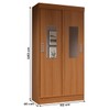 Guarda-Roupa Solteiro Berlim 2 Portas com Espelho Cinamomo - Evidencia Móveis