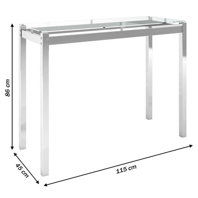 Aparador Tokio com Tampo de Vidro Cromado - Art Panta