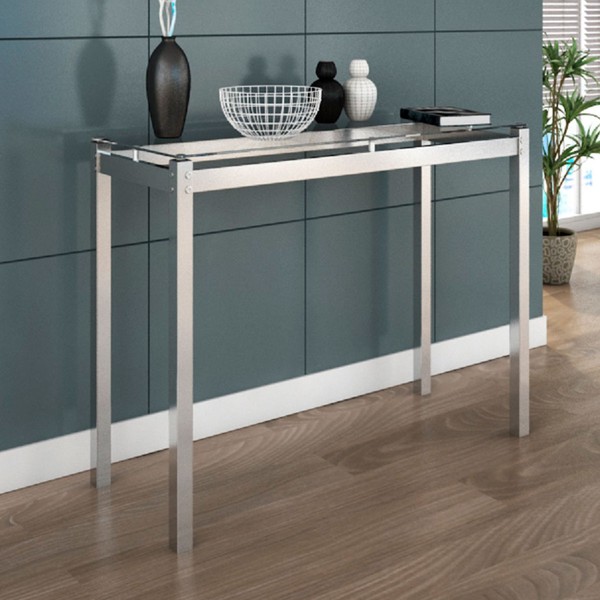 Aparador Tokio com Tampo de Vidro Cromado - Art Panta