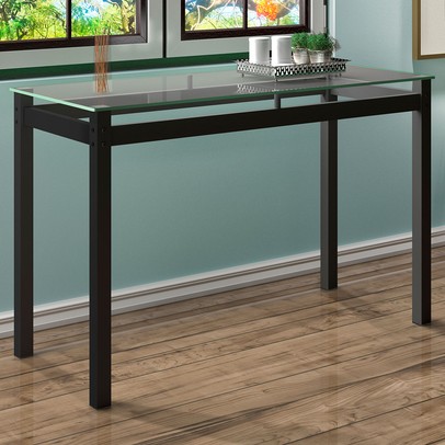 Aparador Tokio com Tampo de Vidro Preto - Art Panta