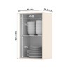 Armário Aéreo Cozinha Connect 1 Porta Off White C52 - Henn