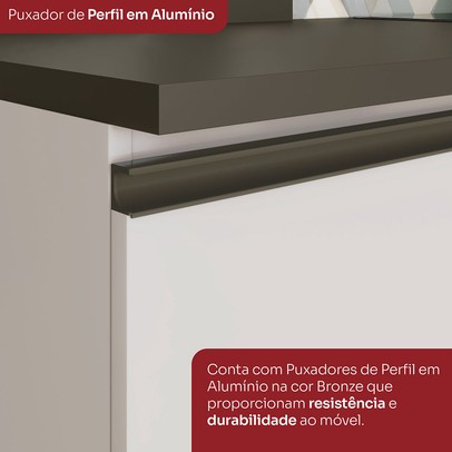 Armário Aéreo Cozinha 60 Cm Connect 1 Porta Off White - Henn