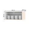Armário Aéreo Cozinha 80 Cm Connect 1 Porta Off White - Henn
