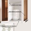 Armário Aéreo Cozinha Connect 2 Portas com Vidro Off White - Henn