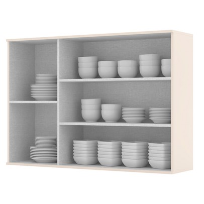 Armário Aéreo Cozinha Connect 3 Portas Off White - Henn