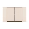 Armário Aéreo Cozinha Canto Oblíquo Connect 2 Portas 100% Mdf Off White - Henn