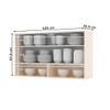 Armário Aéreo Cozinha 120 Cm Connect 1 Porta 100% Mdf Off White - Henn