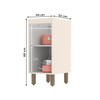 Armário de Cozinha 1 Porta Connect Off White C61 - Henn