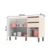 Balcão de Cozinha para Pia 120 Cm Connect 3 Portas 2 Gavetas 100% Mdf Off White C66 - Henn