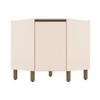 Armário de Cozinha para Canto Oblíquo 1 Porta Connect Off White C67 - Henn