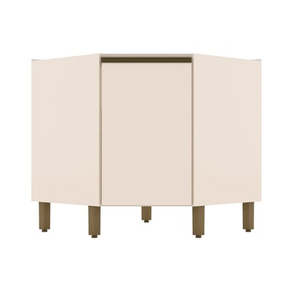 Armário de Cozinha para Canto Oblíquo 1 Porta Connect Off White C67 - Henn