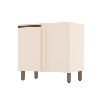 Armário de Cozinha para Canto Reto 1 Porta Connect Off White C68 - Henn