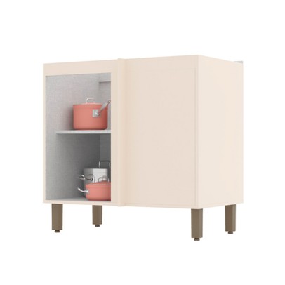 Armário de Cozinha para Canto Reto 1 Porta Connect Off White C68 - Henn