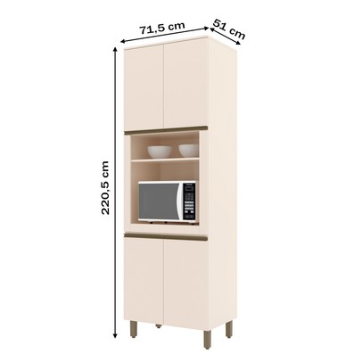 Torre Quente 1 Forno 71,5 Cm Connect Off White - Henn