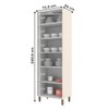 Cristaleira 4 Portas Connect Off White C71 - Henn
