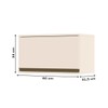 Armário Aéreo Cozinha Connect 1 Porta Basculante Off White - Henn