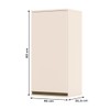 Armário Aéreo Cozinha Connect 1 Porta 100% Mdf Off White C81 - Henn
