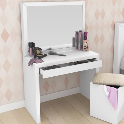 Penteadeira Pe2000 Branco com Espelho - Tecno Mobili