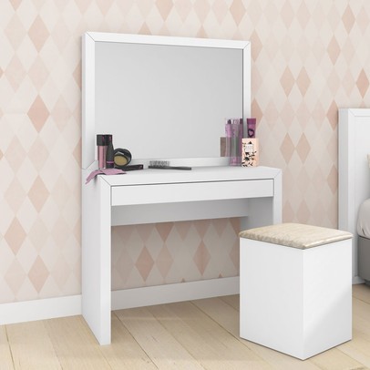 Penteadeira Pe2000 Branco com Espelho - Tecno Mobili