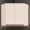 Armário Aéreo Cozinha 79 Cm Connect Oblíquo 2 Portas 100% Mdf Off White - Henn