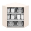 Armário Aéreo Cozinha 79 Cm Connect Oblíquo 2 Portas 100% Mdf Off White - Henn