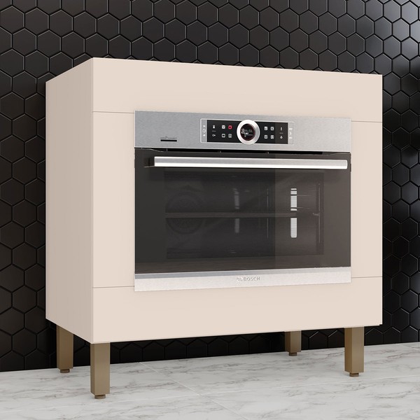 Balcão de Cozinha para Forno de Embutir Connect Off White - Henn