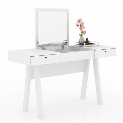 Penteadeira Escrivaninha Pe2002 Branco - Tecno Mobili