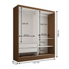 Guarda-Roupa Solteiro Istambul 2 Portas 2 Gavetas com Espelho Naturale Tx - Panorama Móveis