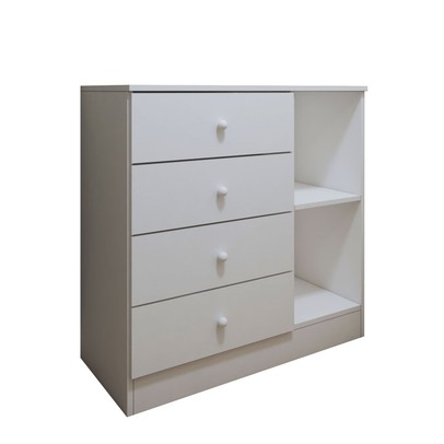Cômoda Infantil Escotilha 1 Porta 4 Gavetas Branco - Panorama Móveis