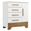 Cômoda Infantil Kids 1 Porta 4 Gavetas Branco/Nature - Panorama Móveis