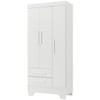 Guarda-Roupa Infantil Doce Sonho 3 Portas 2 Gavetas Branco - Panorama Móveis