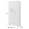 Guarda-Roupa Infantil Doce Sonho 3 Portas 2 Gavetas Branco - Panorama Móveis
