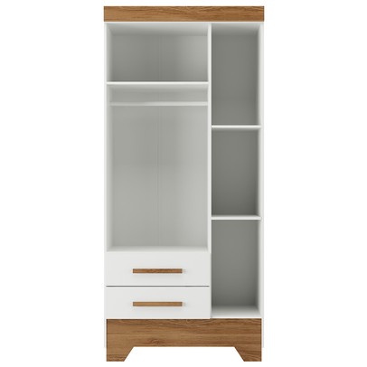 Guarda-Roupa Infantil Doce Sonho 3 Portas 2 Gavetas Branco/Nature - Panorama Móveis