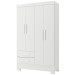 Guarda-Roupa Infantil Meu Doce Sonho 4 Portas 2 Gavetas Branco - Panorama Móveis