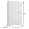 Guarda-Roupa Infantil 4 Portas 2 Gavetas Branco - Panorama Móveis