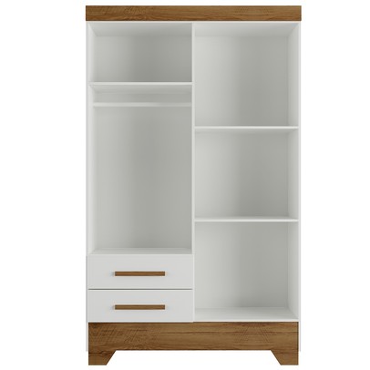 Guarda-Roupa Infantil 4 Portas 2 Gavetas Branco/Nature - Panorama Móveis