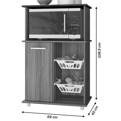 Armário de Cozinha Fruteira Malu 1 Porta Branco - Nicioli