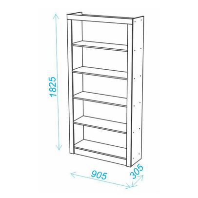 Estante para Livros Bl 01 Branco - Brv Móveis