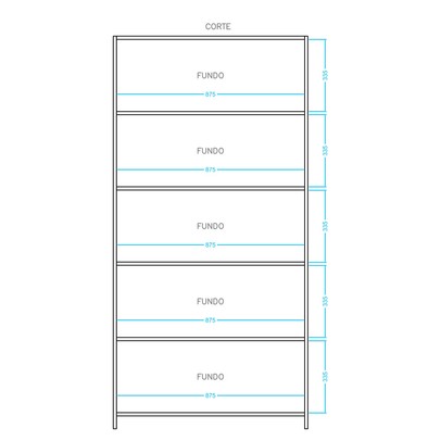 Estante para Livros Bl 01 Branco - Brv Móveis