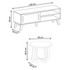 Sala de Estar Completa para TV Até 60 Polegadas Lótus 1 Porta Carvalho/Off White - Artely Móveis