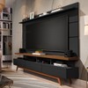 Rack com Painel para TV Até 72 Polegadas Vivare Wood 3 Gavetas Black/Freijó - Giga Móveis