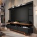 Rack com Painel para TV Até 72 Polegadas Vivare Wood 3 Gavetas Black/Freijó - Giga Móveis
