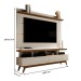 Rack com Painel para TV Até 70 Polegadas Vivare Wood 2 Gavetas Off White/Freijó - Giga Móveis