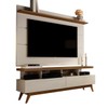 Rack com Painel para TV Até 70 Polegadas Vivare Wood 2 Gavetas Off White/Freijó - Giga Móveis