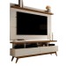 Rack com Painel para TV Até 70 Polegadas Vivare Wood 2 Gavetas Off White/Freijó - Giga Móveis