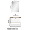 Armário de Banheiro Suspenso 80 Cm 1 Porta com Cuba Carvalho/Branco - Ozini Móveis