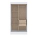 Guarda-Roupa Solteiro Lyon 2 Portas de Correr 2 Gavetas Espelhado Branco - Doripel Móveis