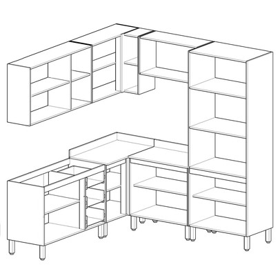 Cozinha Completa Angico 13 Portas 3 Gavetas Montana/Fumê - Quiditá Móveis